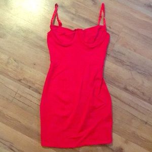 American Apparel fitted red dress